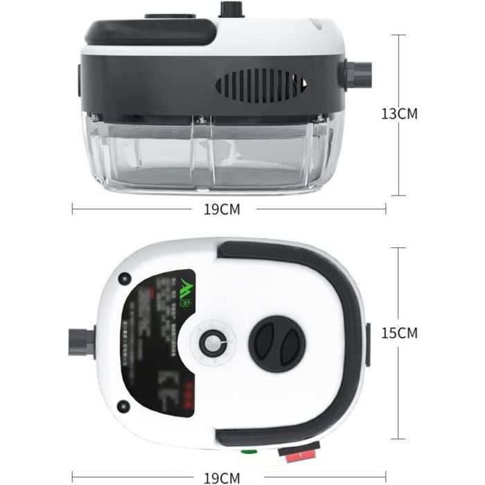 Steam Cleaner 2500W Portable, High Temperature, Brush Heads, Kitchen, Bathroom, Car (White)