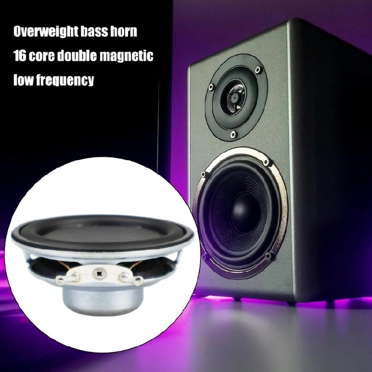 2Pcs Magnetic Speakers 5W 4Ohm 52mm Diameter Round Shape Replacement Loudspeaker Speakers Sound Amplifier Rubber Side