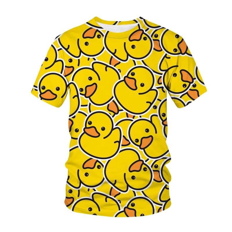 

3D Printed Animal Duck Cartoon T-Shirts for Kids - Short Sleeve Casual Tees for Boys & Girls 110