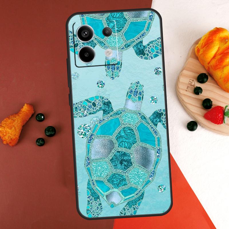 Cute Sea Turtle Case For Xiaomi Redmi Note 14 13 Pro 9 10 11 12 Pro 10S 11S 12S Redmi 14C 13C 10C 12C Coque