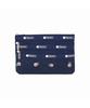 Lesportsac Pink Rose Embroidery 3Zip Cosmetic Pouch [7158.Hf59]