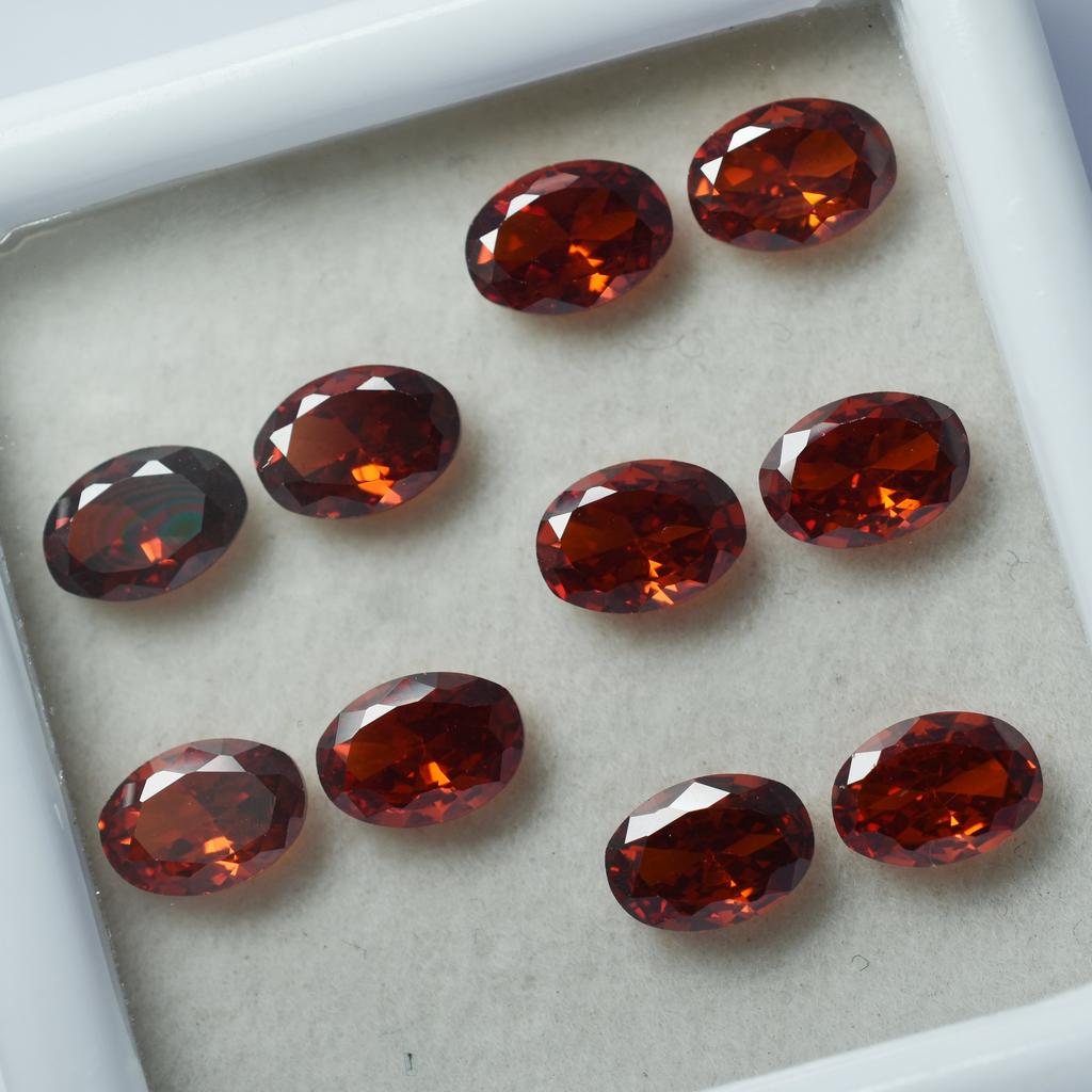 Natural Orange Sapphire Loose Gemstone Untreated 51 pcs Oval Cut Dark 7x5 mm September Birthstone