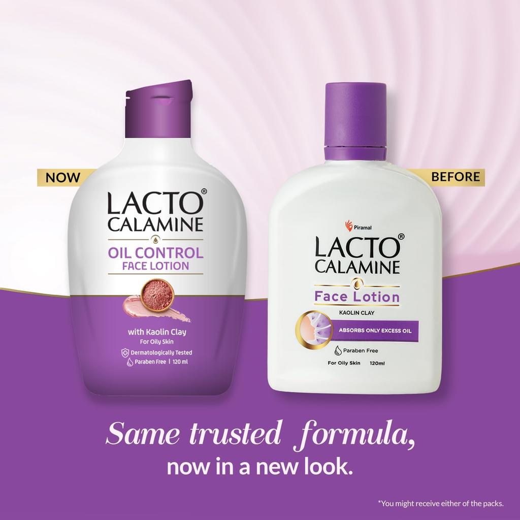 Lacto Calamine Gesichtslotion 120 ml Tägliche Feuchtigkeitspflege für fettige Haut Ölkontrolle Leichte Gesichts- und Körperpflege Kaolinton, Glycerin & Zinkoxid