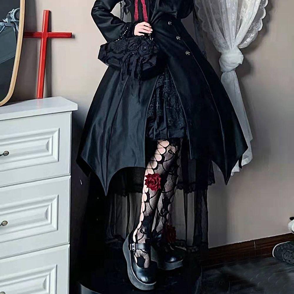 Lolita Fishnet Socks Printing Pantyhose Hollow Lace Tights Female Stockings Body Stockings