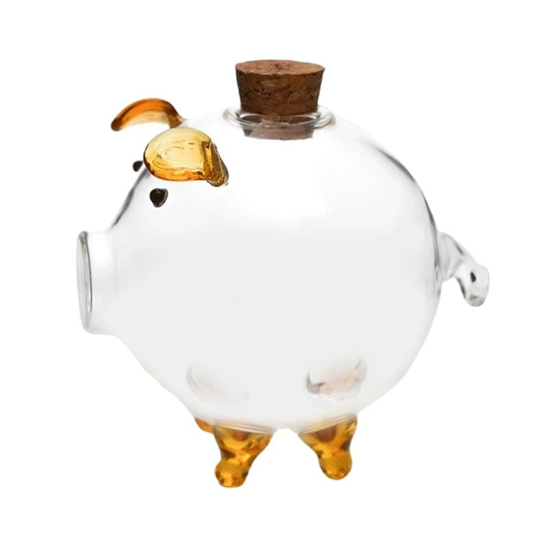 

Lovely Piggy Box For Coin And Cash Clear Glass Money Jar Gold Bean Storage Bottle For Home Decoration золотой