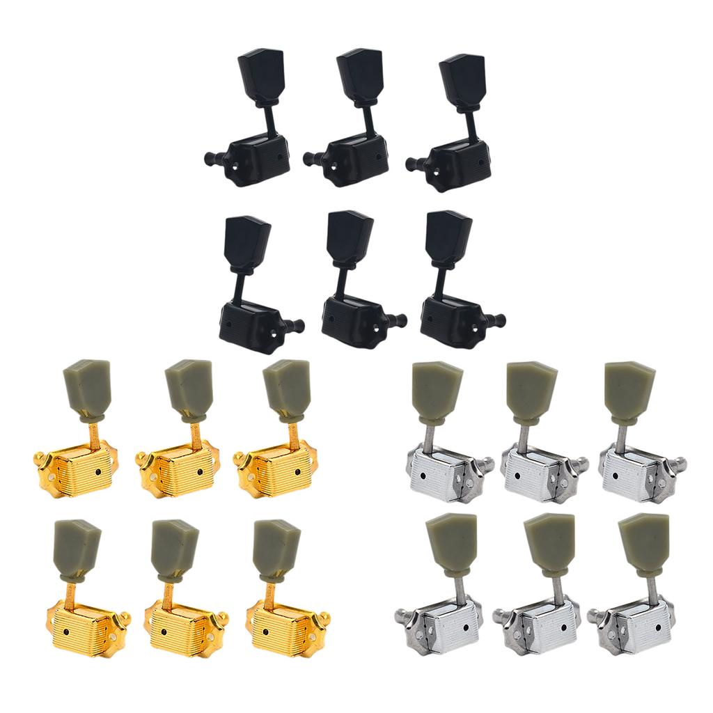 6Pcs Semi Closed Tuning Pegs Keys Tuner Machine Head Knob 6 Right Guitar String Tunings Peg Guitar Replacement Part