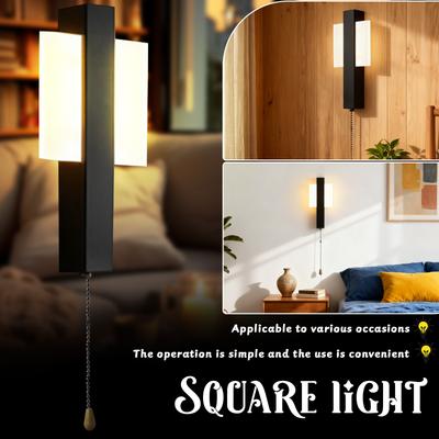 Lámpara de Pared LED Moderna Lámpara de Pared Giratoria Minimalista Lámpara de Mesita de Noche Lámpara de Pared para Sala de Estar y Pasillo Lámpara de Pared Con