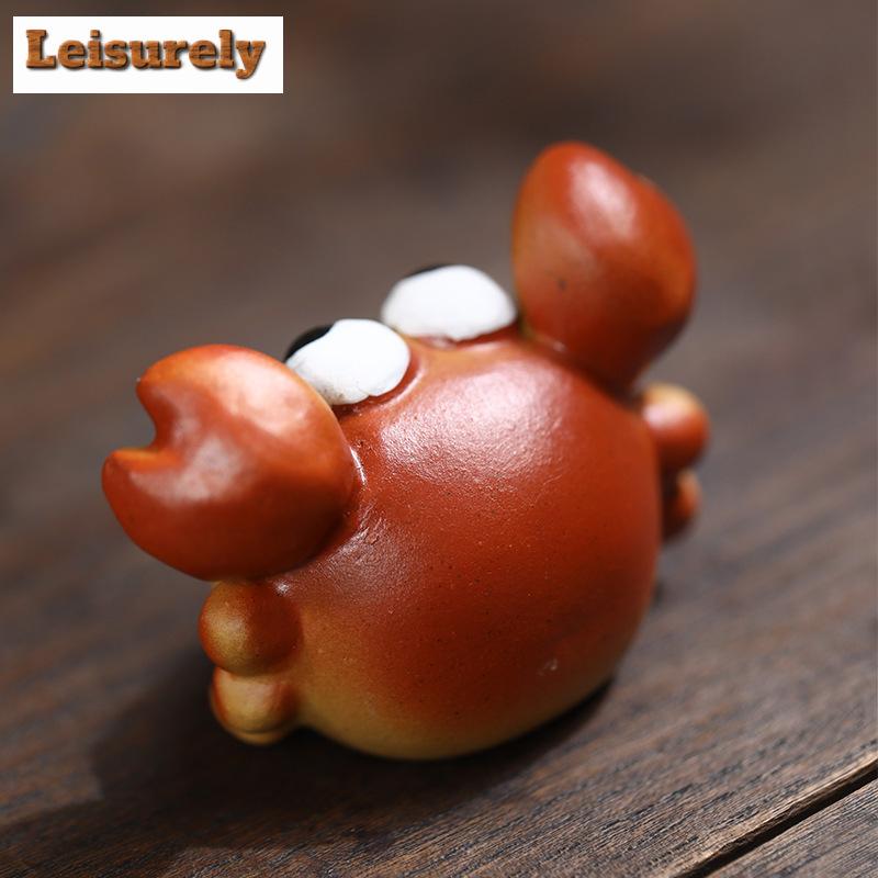 Creative Small Crab Yixing Purple Clay Tea Pet Luxury Te Games Toys Tea Spirit Tea Figurine Tea Ceremony Zisha Tea Statue Gift