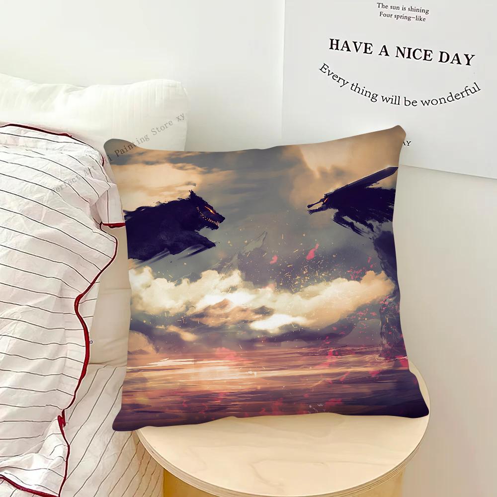 Anime BERSERK Pillow Case Square Pillow Bedroom Sofa Leisure Comfort Cushion Car Living Room Home Decoration