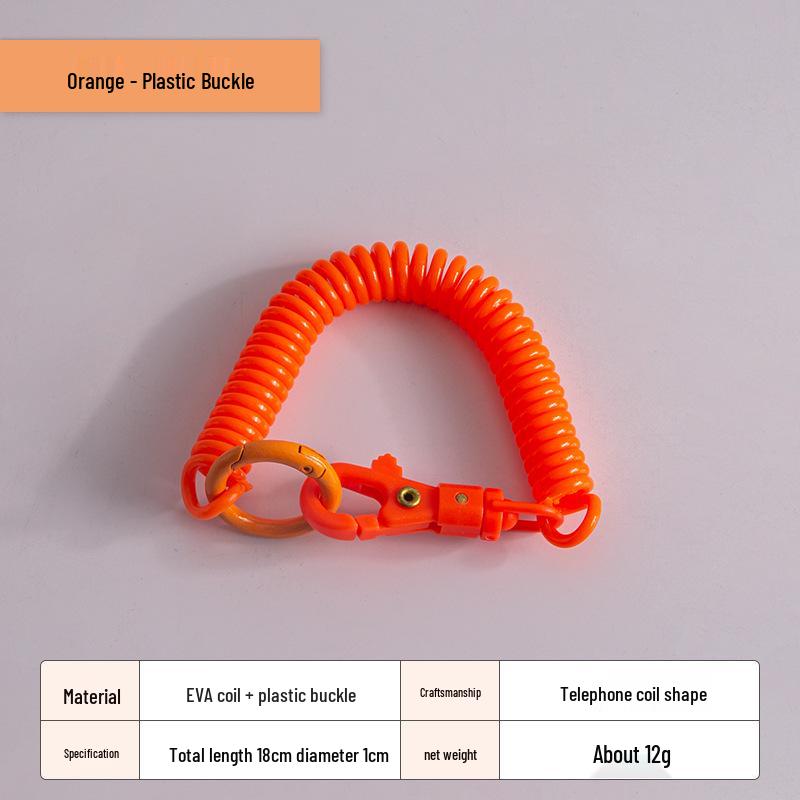 Spring Buckle Keychain Cord – Anti-Lost Outdoor Strap with Bag Holder