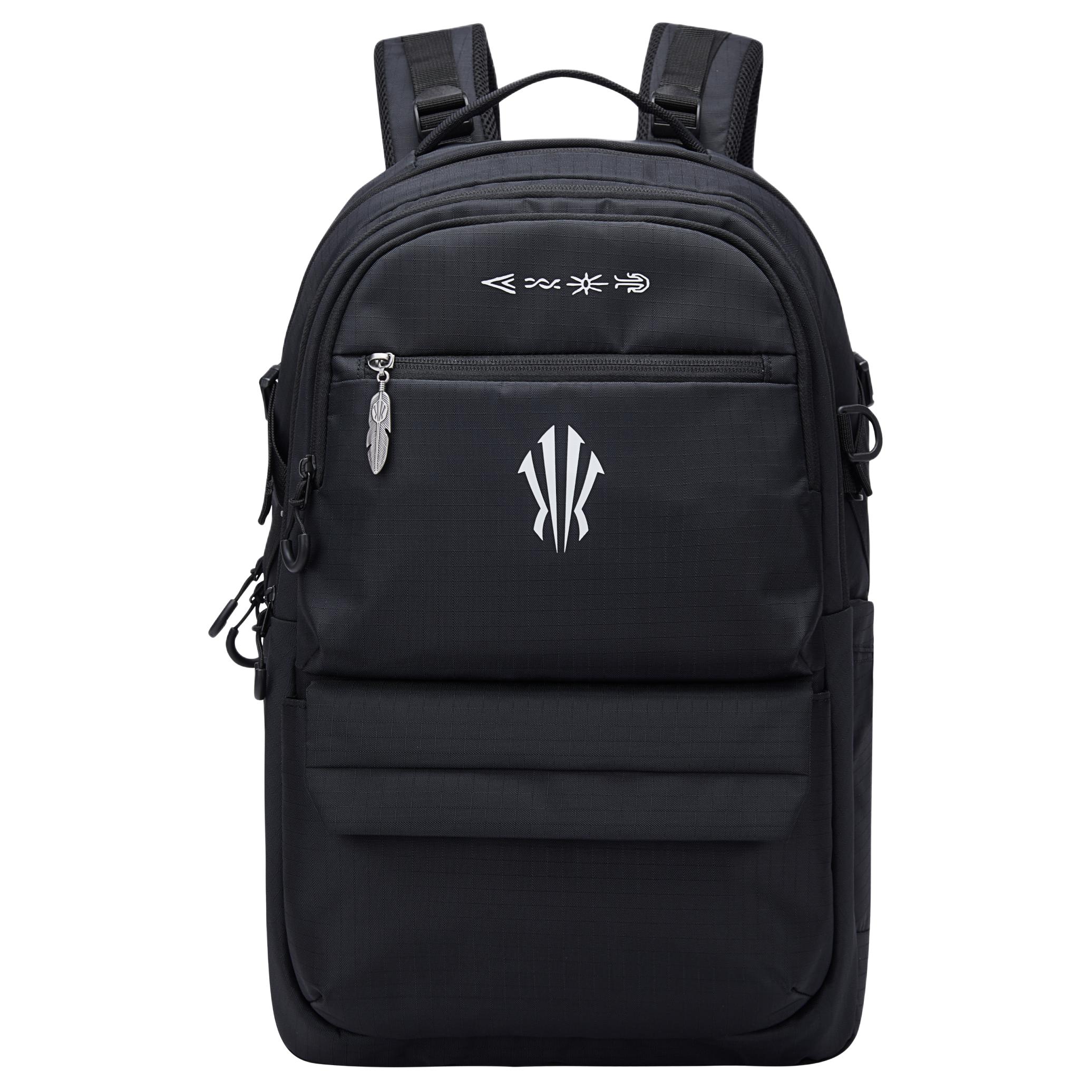 

Anta KAI Team Printed Color Block Design Fabric Backpack Unisex Backpack Black 192531167D-1 Black