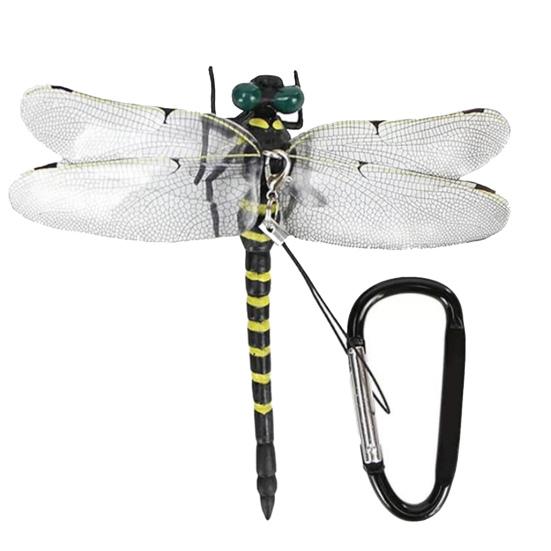 1/2/3/4Pcs Dragonfly Carabiner Clip Realistic Design Multifunctional Insect Repellent Hat