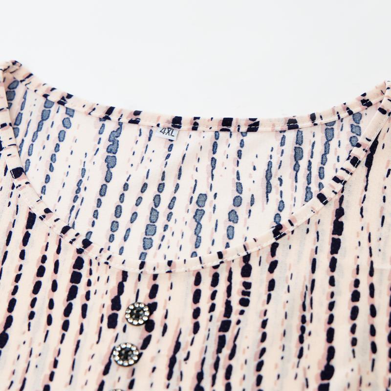 Plus Size 3XL-8XL Summer Casual Blouses for Women Tops Loose Vintage Clothes Oversize Short Sleeve Shirt