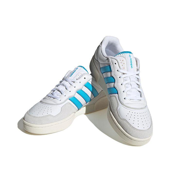 Adidas Originals Courtic Non-Slip Durable Lightweight Low-Top Skate Shoes Unisex Sneakers Gray Blue ID4078