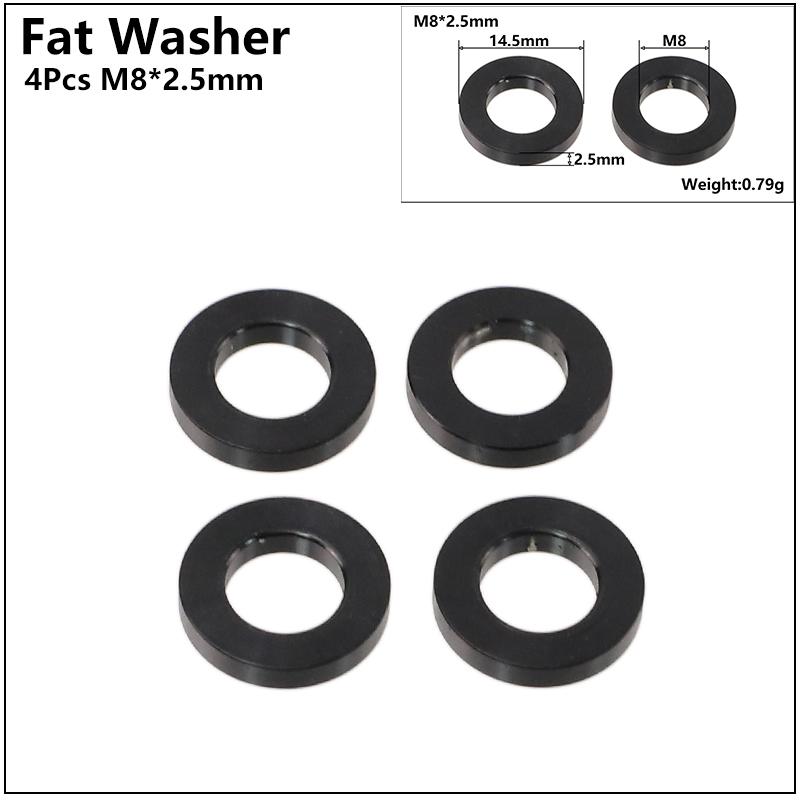 Bicycle Thru Axle Skewer Spacer M12x4mm/5mm/6mm/1.5mm/0.5mm MTB Fat Bike Shaft Skewer Washer Bike Hub Skewer Flat Spacer Washer