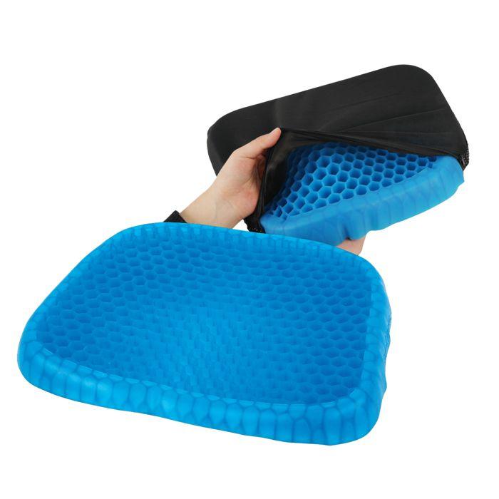 Nexxt Coussin en gel pour pression – Housse lavable – Gel médical – Base antidérapante – Soutien du dos – Ventilé et frais