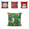 Festive Christmas Cushion Cover Featuring Santa Claus And Snowman For Cozy Home Decor