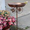 Rust Resistant Outdoor Bird Bath Feeder With Easy No Tool Installation Design Suitable for Backyard Wildlife Enthusiasts