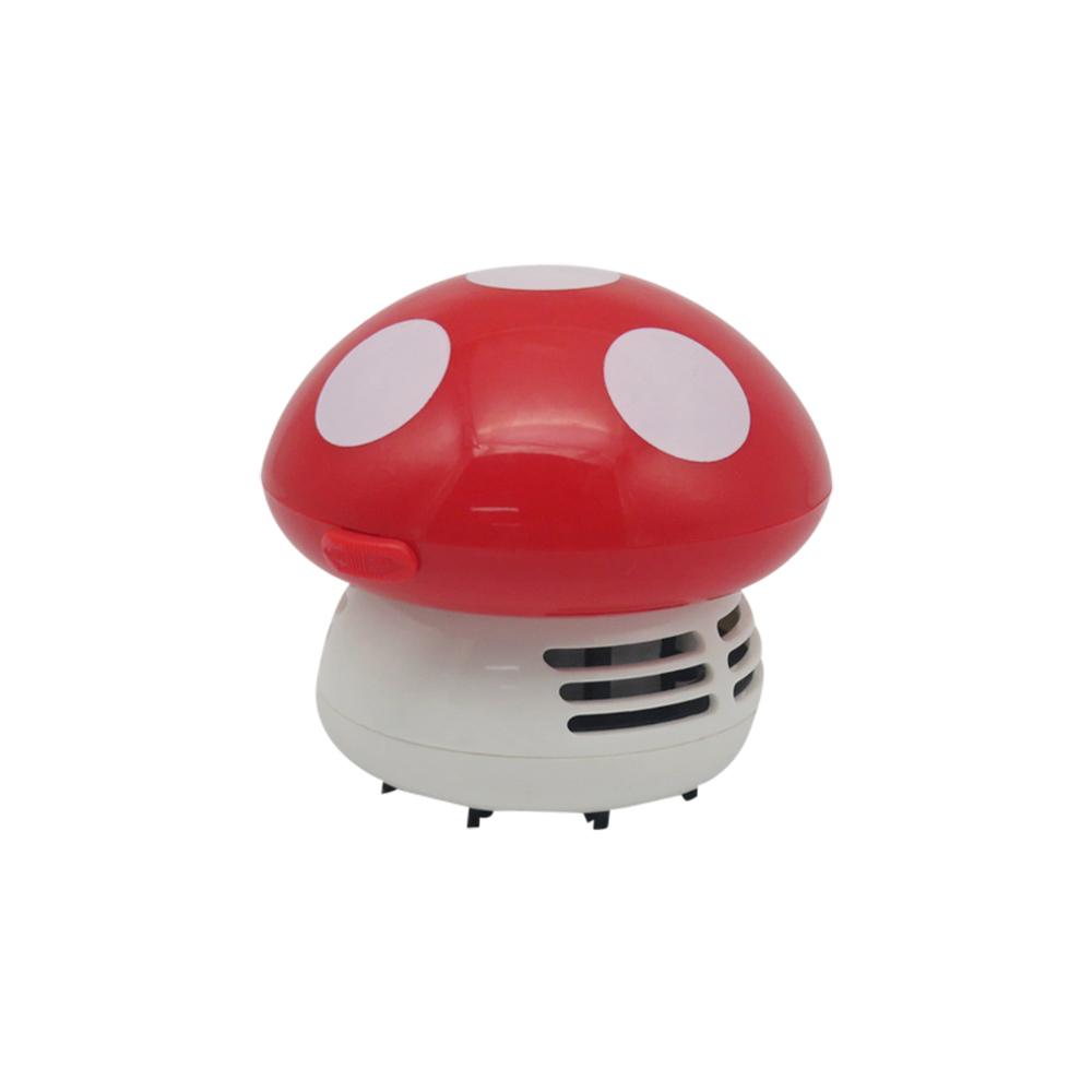 Mini Handheld Cartoon Mushroom Vacuum Cleaner Desktop Decor Biscuit Crumbs Hair Cleaner Gift New
