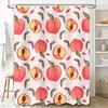 Pink Peach Print Shower Curtain Creative Bathroom Decor for Girls Bathrooms Modern Home Decoration 72x84 inches