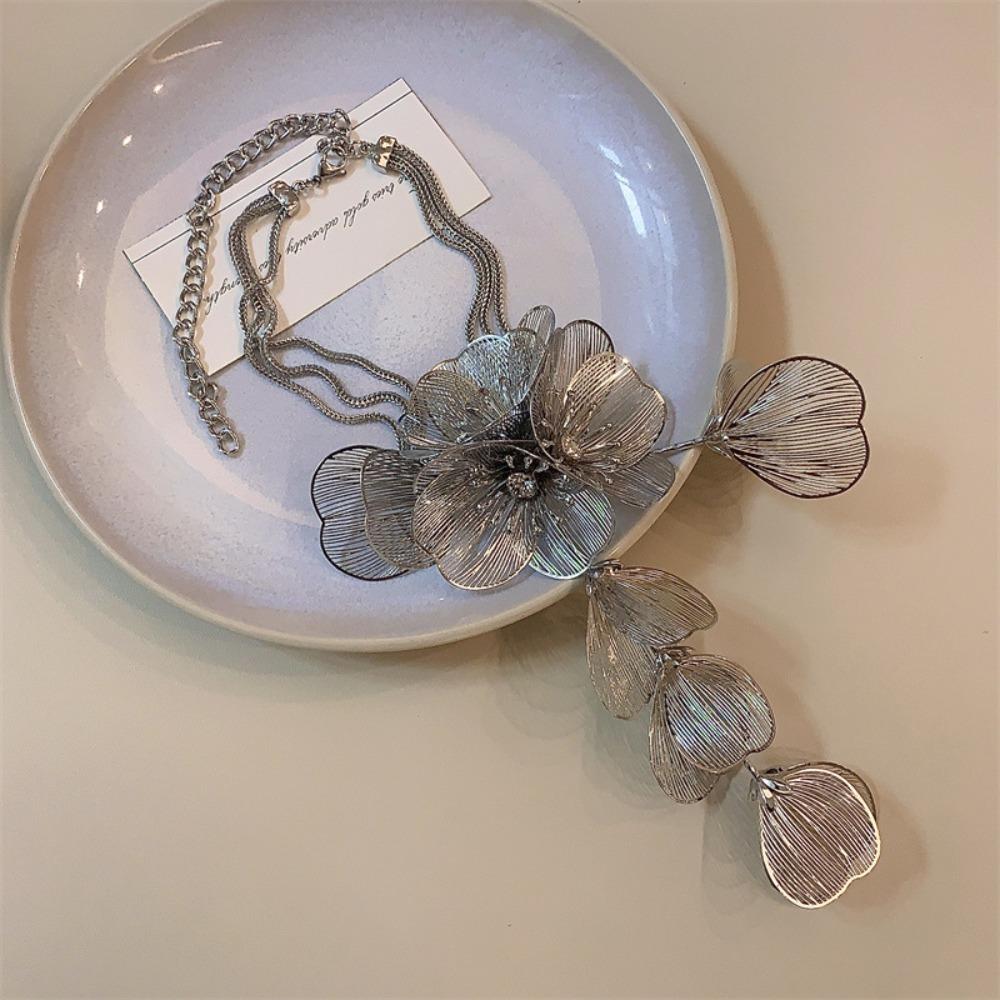 Elegant Exaggerated Choker Temperament Long Tassel Collarbone Chain  Jewelry Gifts