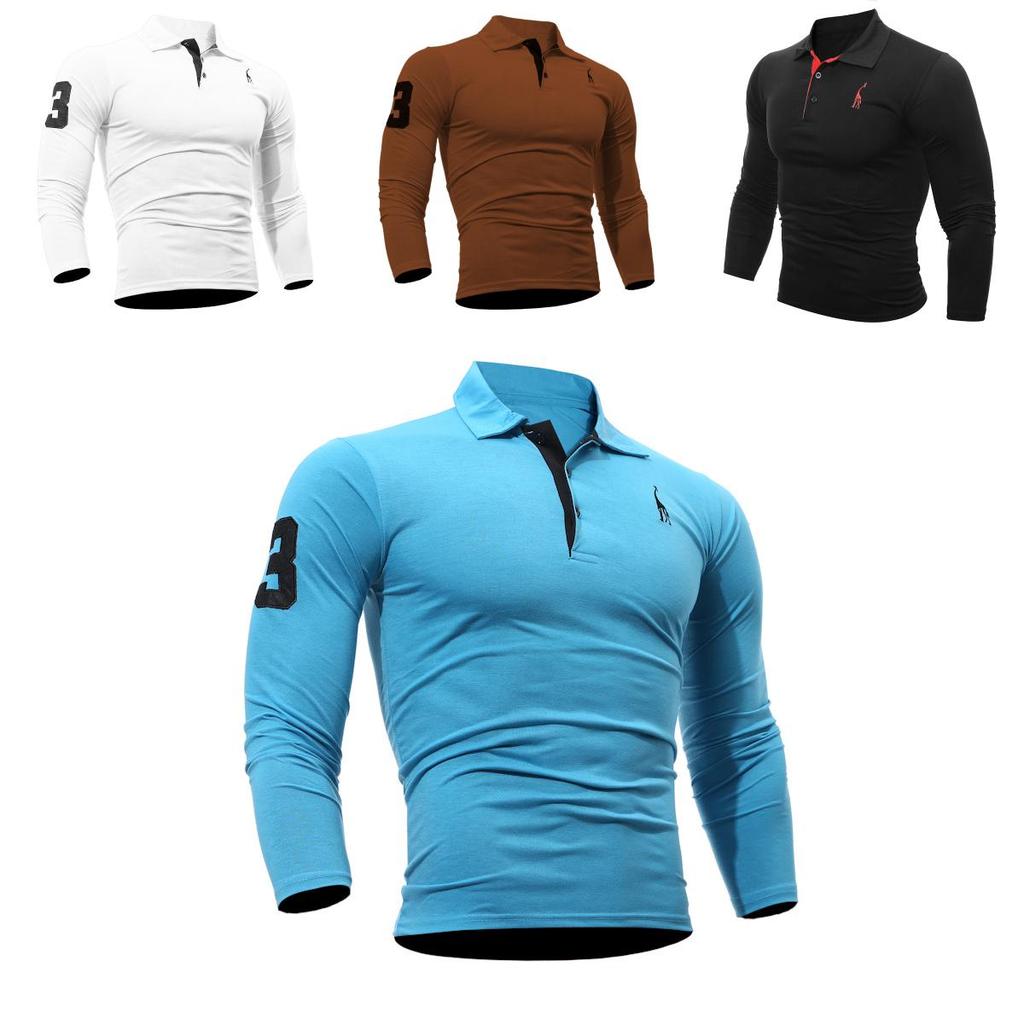 Premium Quality Men's Stylish Slim Fit Long Sleeve Basic Muscle Tee Shirts For Daily Wear