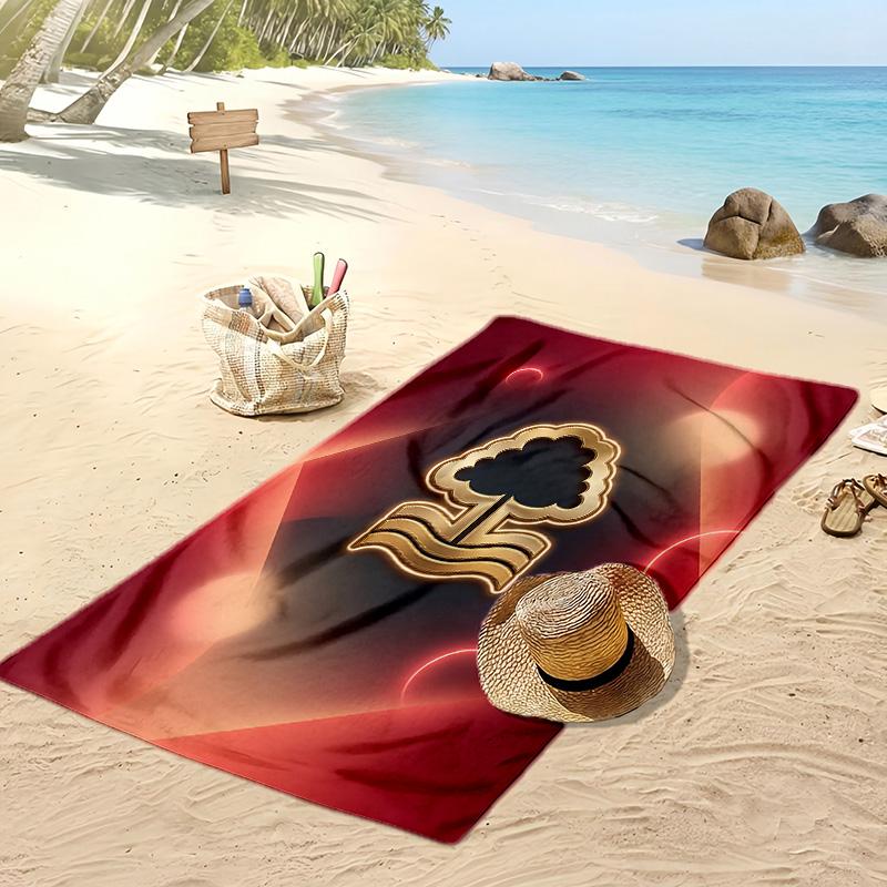 Asciugamano da Spiaggia con Stampa Calcio Nottingham Forest, Asciugamano Grande Morbido Asciugatura Rapida per Spiaggia Campeggio Nuoto