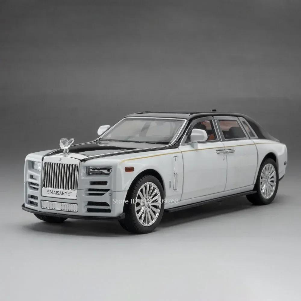 1:24 Rolls Royce Cullinan Phantom Alloy Car Model Toy Simulation SUV Diecast Metal Pull Back Sound Light Collect Hobby Ornaments