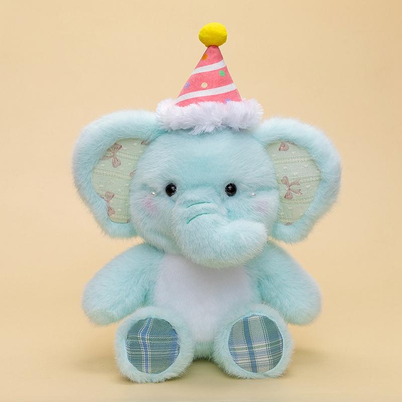 33cm Cute Elephant Plush Toys Soft Plush Stuffed Doll Kids Accompanying Plushies Animal Baby Birthday Gifts Home Ornaments Favor