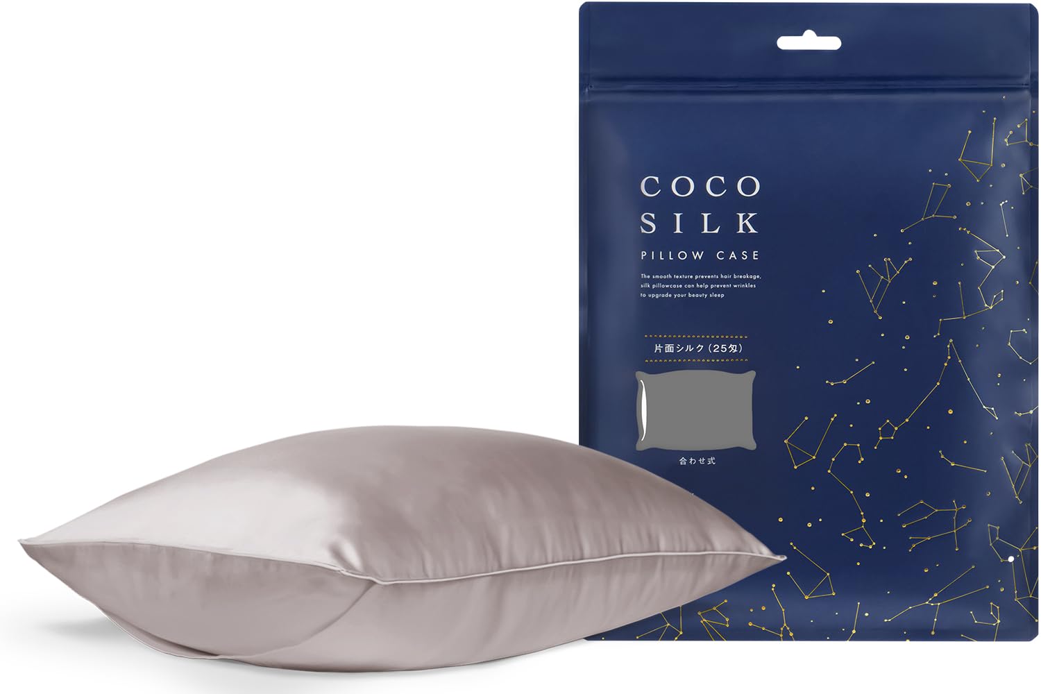 

Silk Pillow One 25 43 x 50 x 6A OEKO Pillow Pillow Beautiful Coco Silk x 63 Ash [COCOSILK] Cover, Side, Momme, Envelope, 63, 70, 100% Silk, Rank,