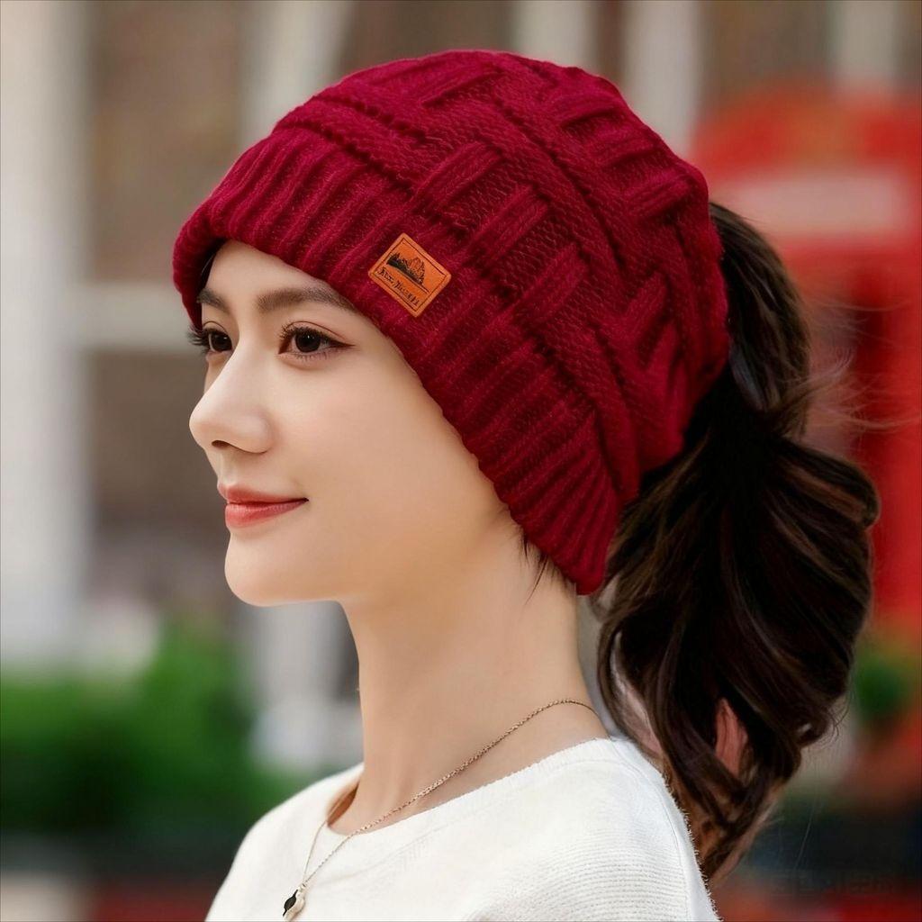 Knit Hat For Women With Windproof Warmth Casual Style For Fall Winter