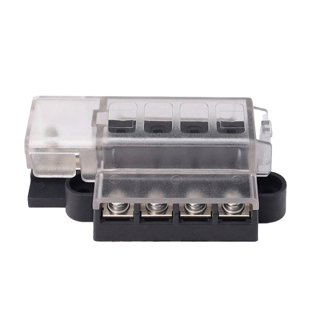 Universal 4 Ways Blade Fuse Block Box 12V 24V High Quality Fuses Box 1 In 4 Out Car Fuse Holder Box Marine Auto Fuse Connector