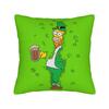 Cartoon Simpsons Saint Patricks Day Pillowcase Printing Cushion Cover Decorative Throw Pillow Case Cover Living Room Zippered