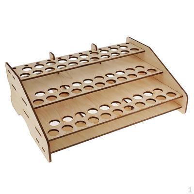 Wooden Paint Bottle Rack Model Organizer Brushes Tool Storage Stand Holder Box Hobby Art Supplies