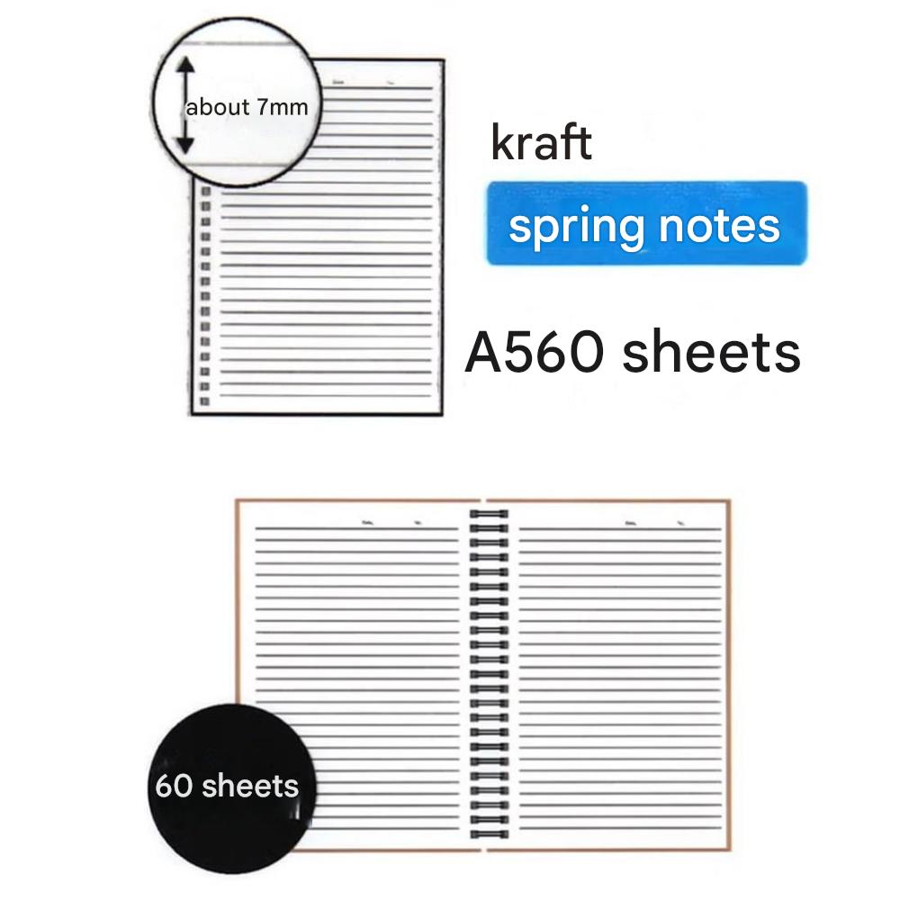 Kraftpappersomslagsanteckningsbok A5 (15,2 x 21 cm, 0,5'-9,92" x 0,6'-10,7") 60 ark