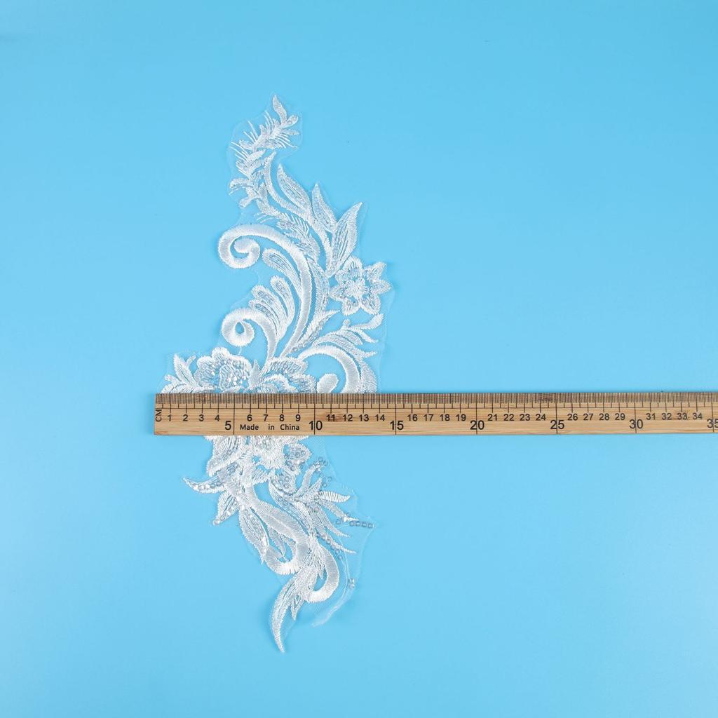 White Car Bone Pair Flower Wedding Dress Evening Dress Children'S Princess Dress Patch Pair Flower Bride Headdress Jewelry Headband Accessories