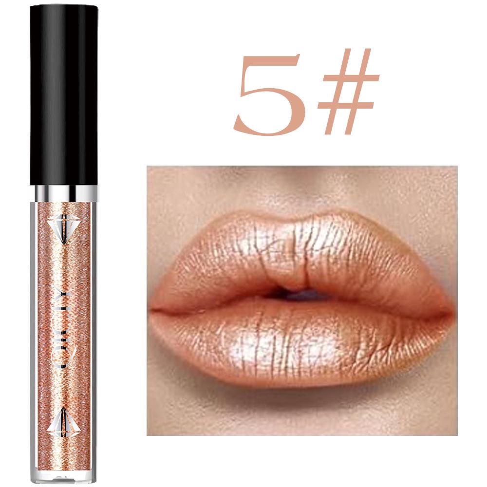 QICIY Color-Changing Lip Gloss & Liquid Eyeshadow Set: Dynamic Dragon Sparkle, 6 Shades.
