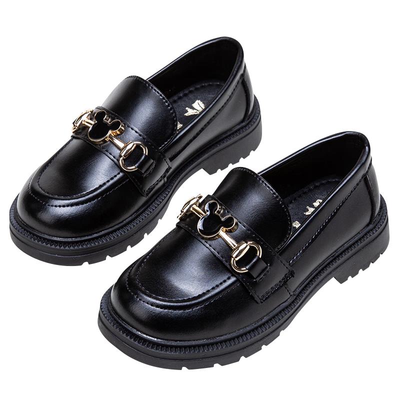 Fuluomi Girls Shiny Slip-On Loafers 37 чёрный