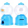 Plastic Mini Gumballs Dispenser, Portable Children Candy Machine Mini Money Deposit Box Kids Kindergarten Gift(blue)