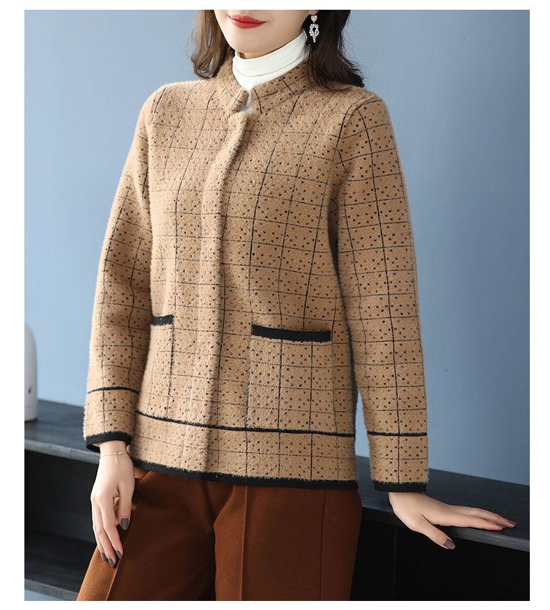 Abrigo coreano grueso de imitación de visón, cárdigan de punto, chaquetas gruesas y cálidas de piel sintética