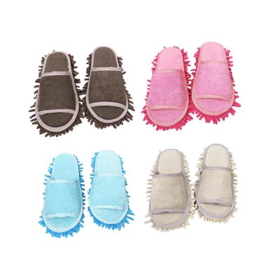 Mop Terlikleri Yer Temizleme Unisex Mikrofiber Taşınabilir Yumuşak Sessiz Temizlik Sandaletleri Yer Tozu Kir Temizleme Toz Alma Yatak Odası