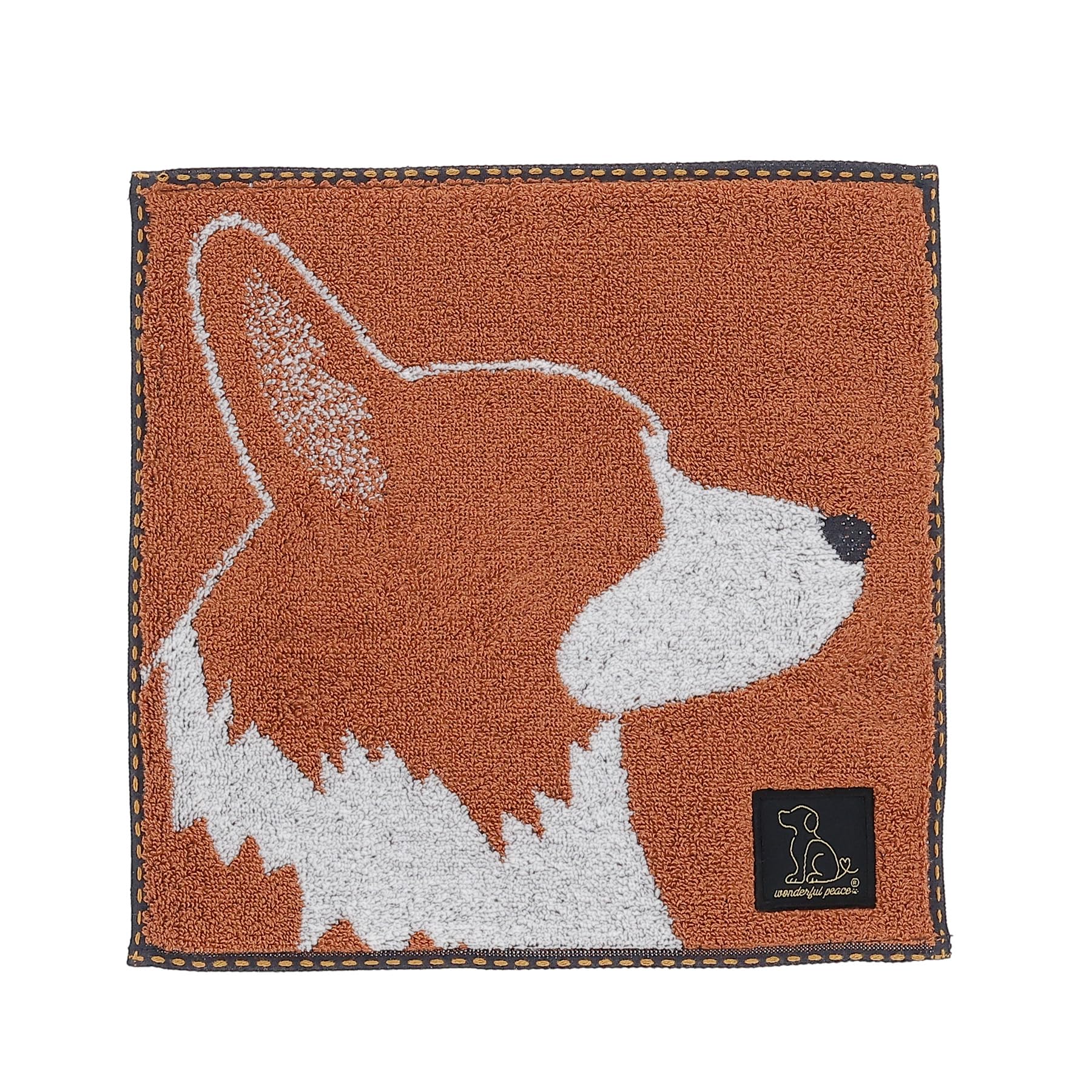 

Marushin Wonderful Peace Untwisted Antibacterial and Deodorizing 0765012700 Handkerchief, Profile_Corgi, Yarn, Finish,