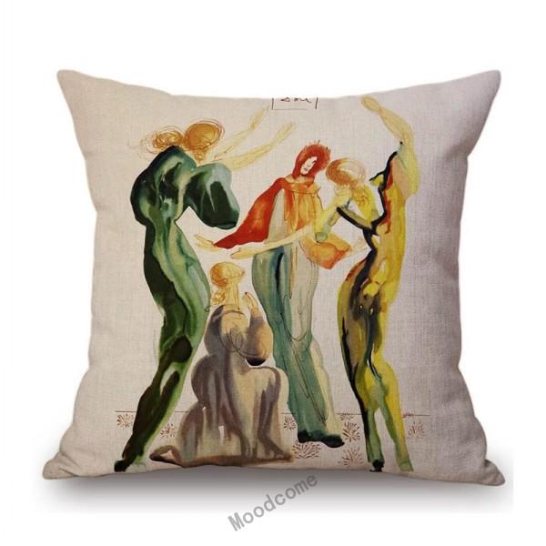 Salvador Dali Surrealism Oil Painting Portrait Decorative Art Cotton Linen Sofa Throw Pillow Case Abstract Art Cushion Cover