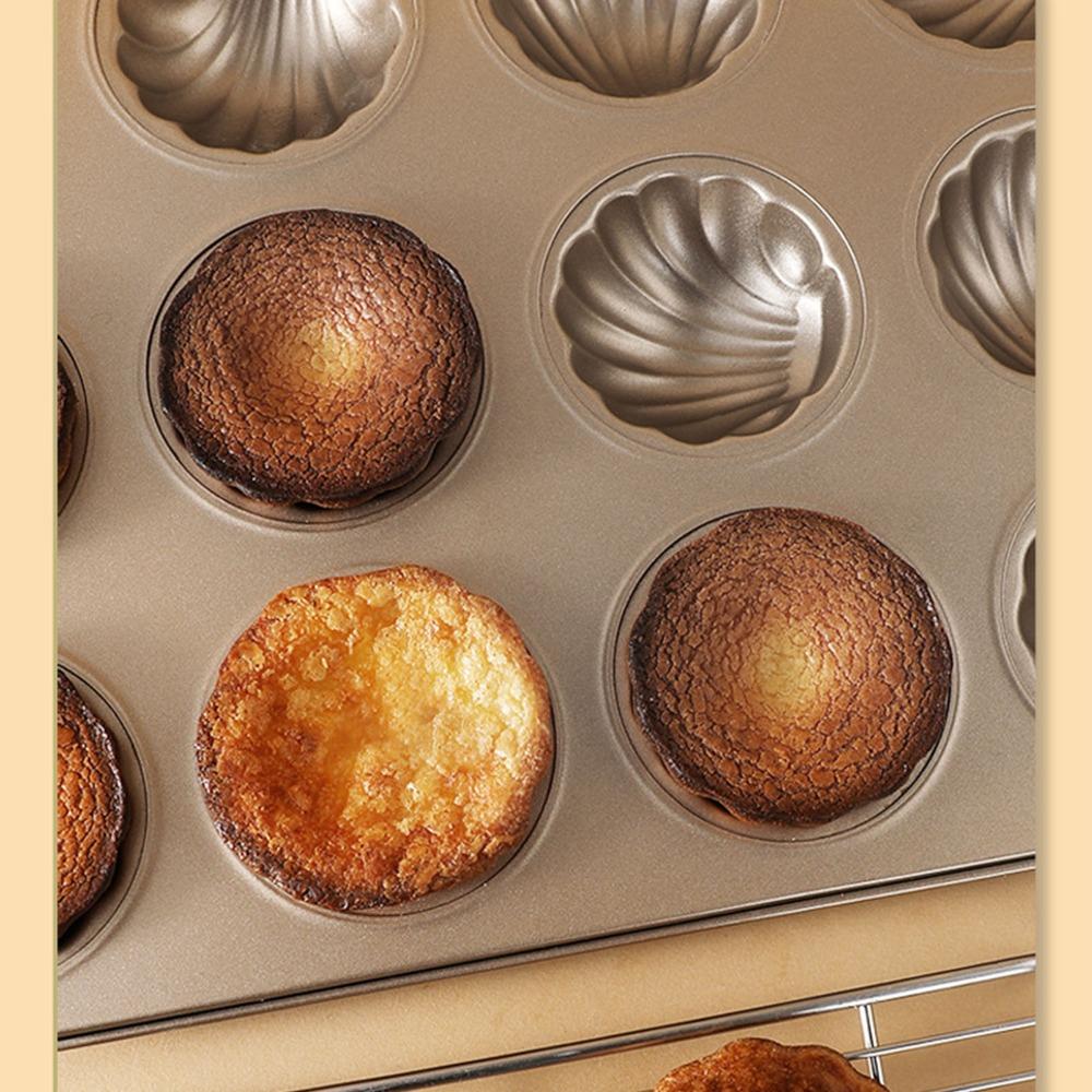 12 Cavity Cookie Tray Heat Resistant Madeleine Mold Cake Pan Professional Baking Mold  Desserts