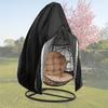 1pc Heavy Duty Polyester Egg Chair Cover with Zipper, Outdoor Hanging Chair Cover for Garden Patio Furniture, All Seasons Black