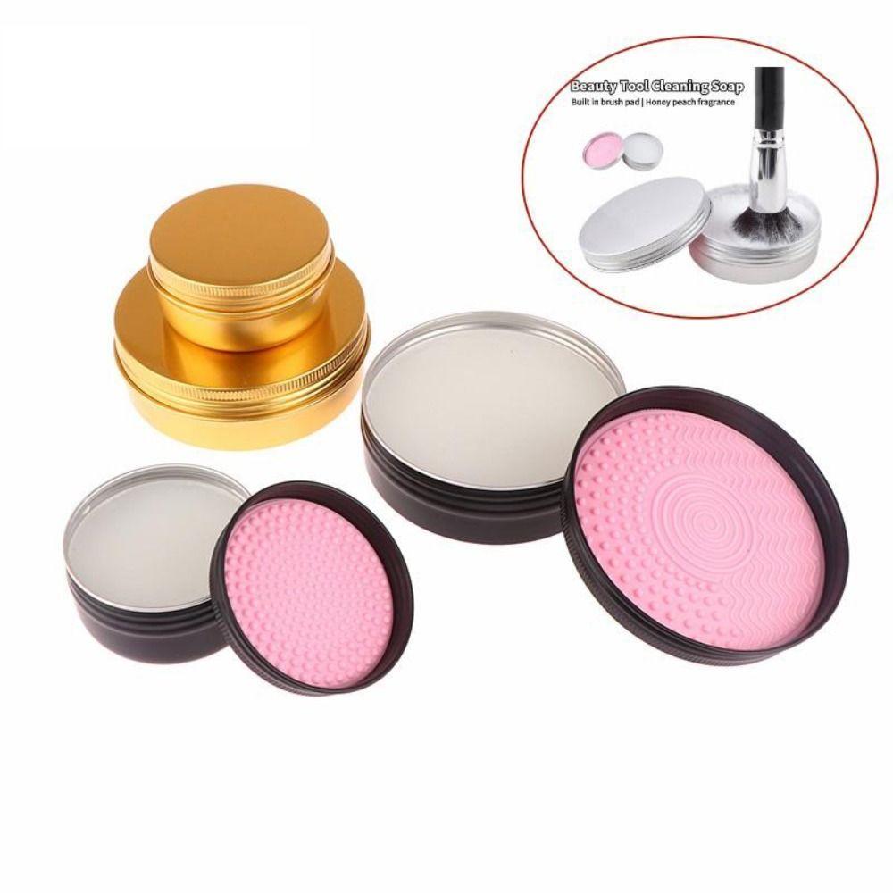 

50 г 100 г Коврик для чистки кисти Косметическая щетка со вкусом персика Твердый шампунь Мыло Чистящий инструмент для чистки