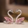 1/2 Stück Elegante Schwanenstatue Kreative Kristall-Tischdekorationen Kristallschwan-Figur Wohnzimmer