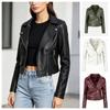 Y2k Dames Kunstleer Zwart Motorrijder Biker Jassen Aviator Jas Nieuw Kort Winter Herfst Punk Vintage Vrouwelijk Jaqueta Couro