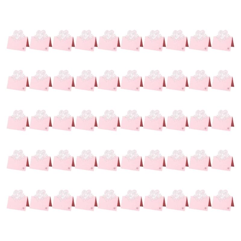 50Pcs Heart Shape Table Number Cards Wedding Table Number Card For Table Setting Wine Glass Christmas Wedding Decoration