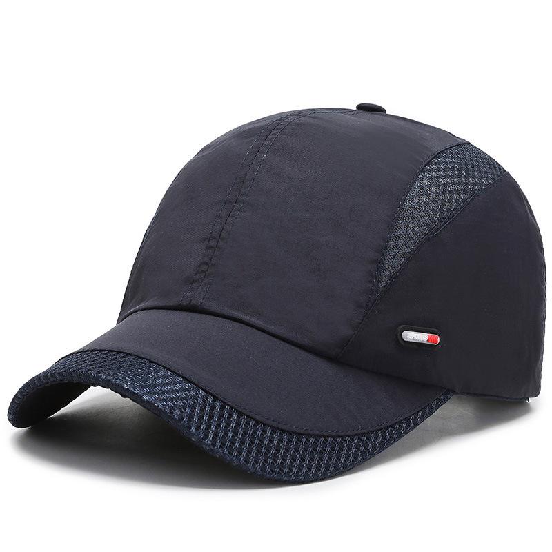 Korean Style Quick-Dry Duckbill Baseball Cap – Men's Sun Protection, Casual & Versatile with Classic Red Label